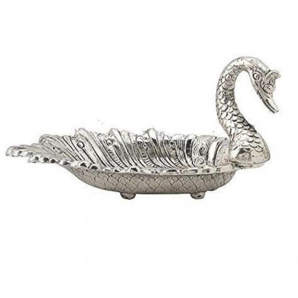 Decorated and Multipurpose Oxidised Swan Tray 